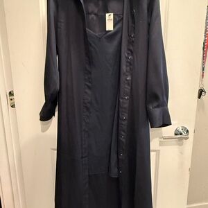 Banana Republic Navy Long Sleeve Dress